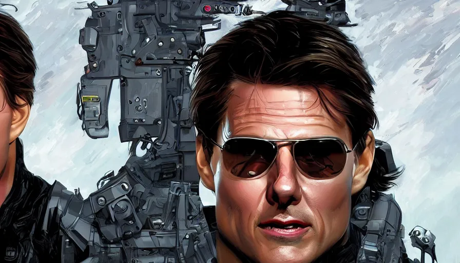 Image similar to Tom Cruise, comics style, hyperdetailed, artstation, cgsociety, 8k