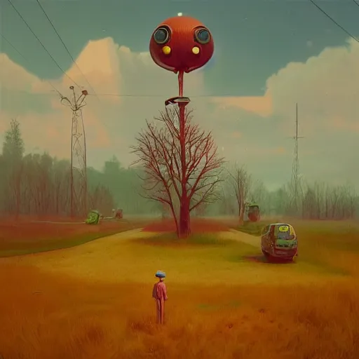 Image similar to schizophrenia, surreal photography, trending on artstation, simon stalenhag