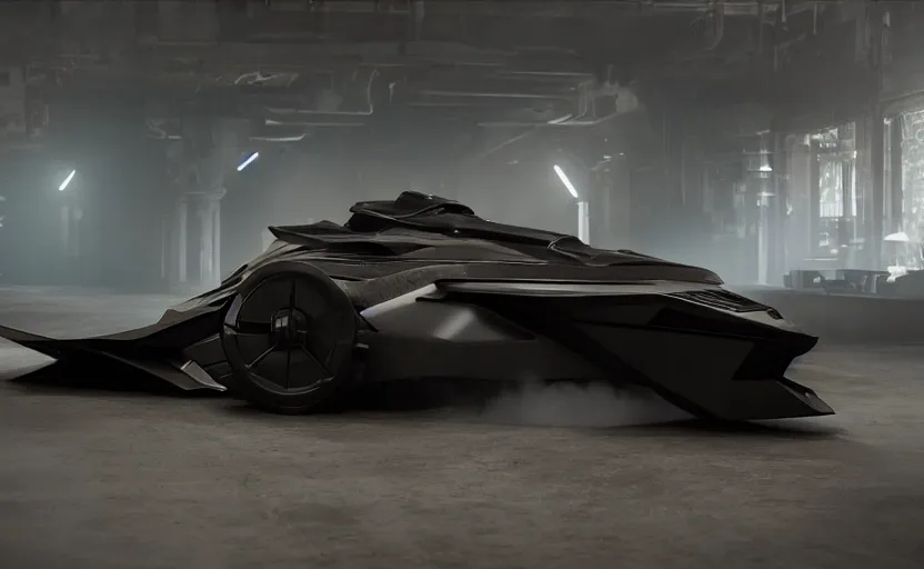 Prompt: A film still of the 2025 Batmobile, 8k