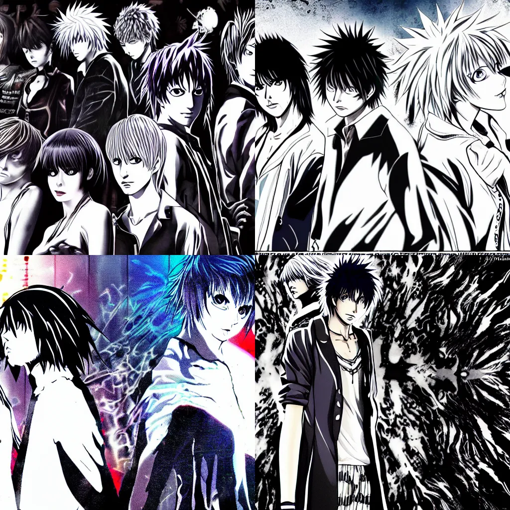 Prompt: a beautiful wallpaper of Death Note