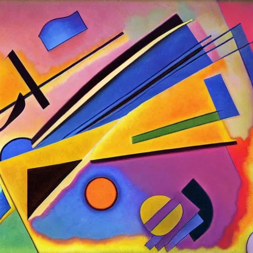 Image similar to a music score, 8 k, ultra _ realistic, art by kandinsky