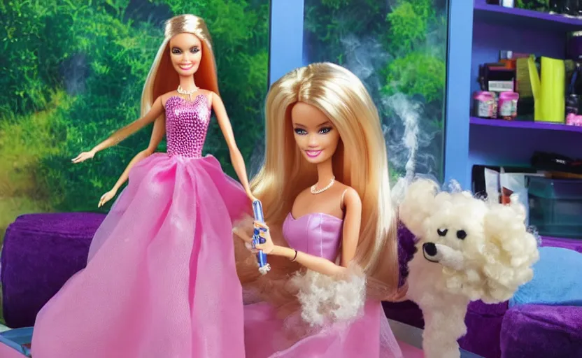 Image similar to barbie's first vape