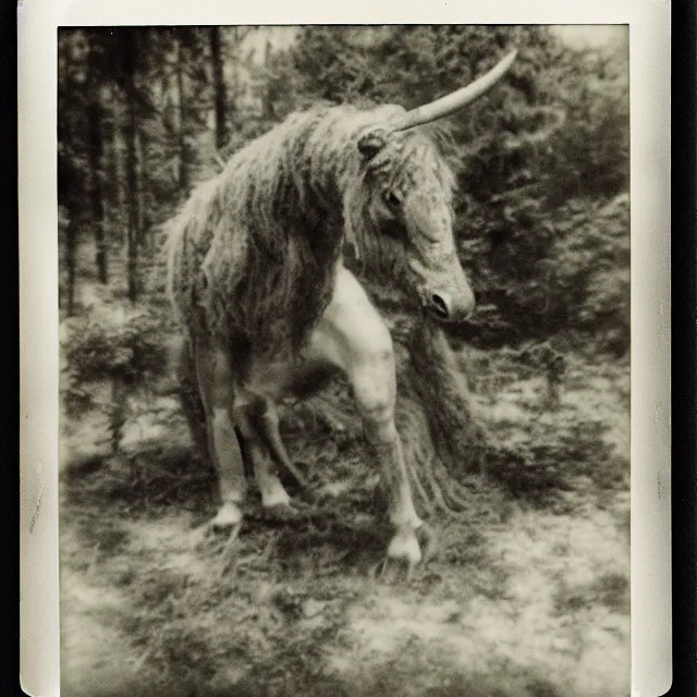 Prompt: mythical creature, vintage polaroid