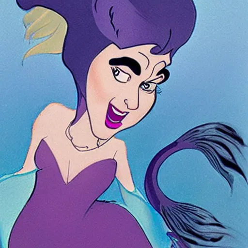 Prompt: ursula the sea witch, ( boris johnson ), by glen keane, disney