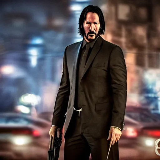 Image similar to john wick in istanbul, ultra realistic, hdr lighting