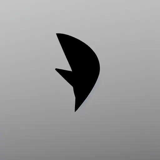 Prompt: black shark fin icon on a white background