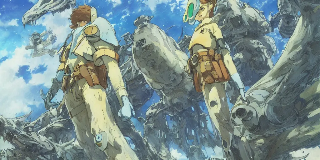 Image similar to nausicaa concept art, art by makoto shinkai and alan bean, yukito kishiro