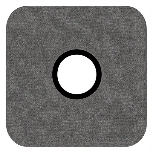 Prompt: a minimalist icon of a home button, black and white, ui design