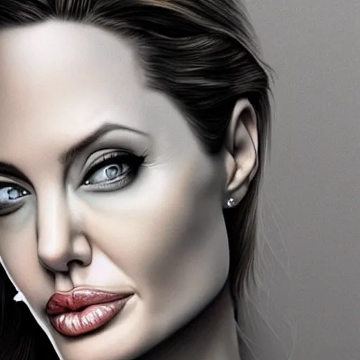 Image similar to angelina jolie, photorealistic