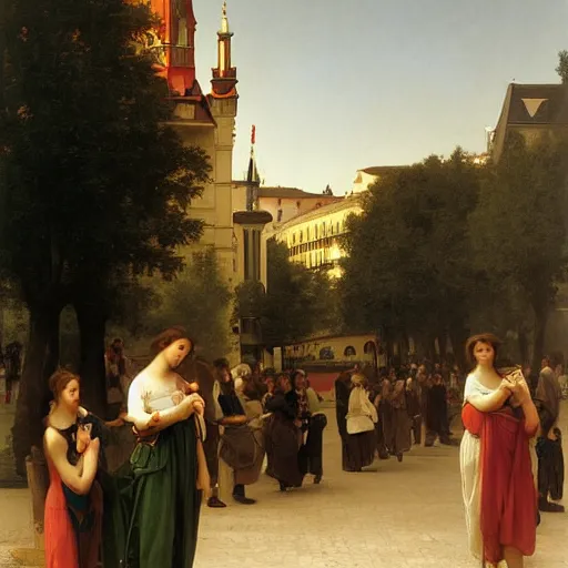 Prompt: a city of munich by william - adolphe bouguereau