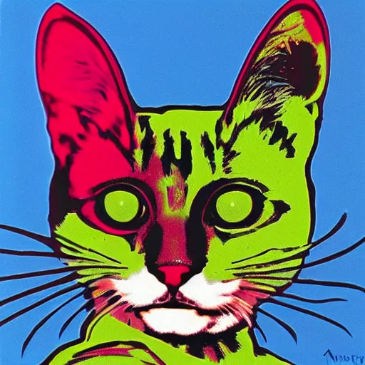 Image similar to cat alien by warhol