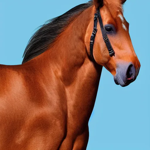 Prompt: photo of a horse mixed with a cat