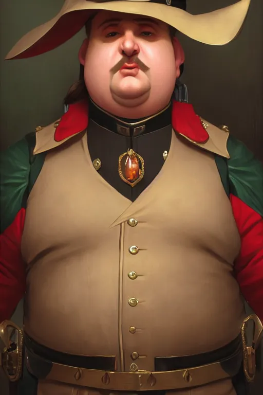Prompt: a shifty fat high elf mall cop, Oil Painting, hyperrealistic, octane render, Detailed Digital Art, RPG portrait, 3/4 bust, William-Adolphe Bouguereau, Michael Cheval, dynamic lighting, Highly Detailed, Cinematic Lighting, 8k, HD