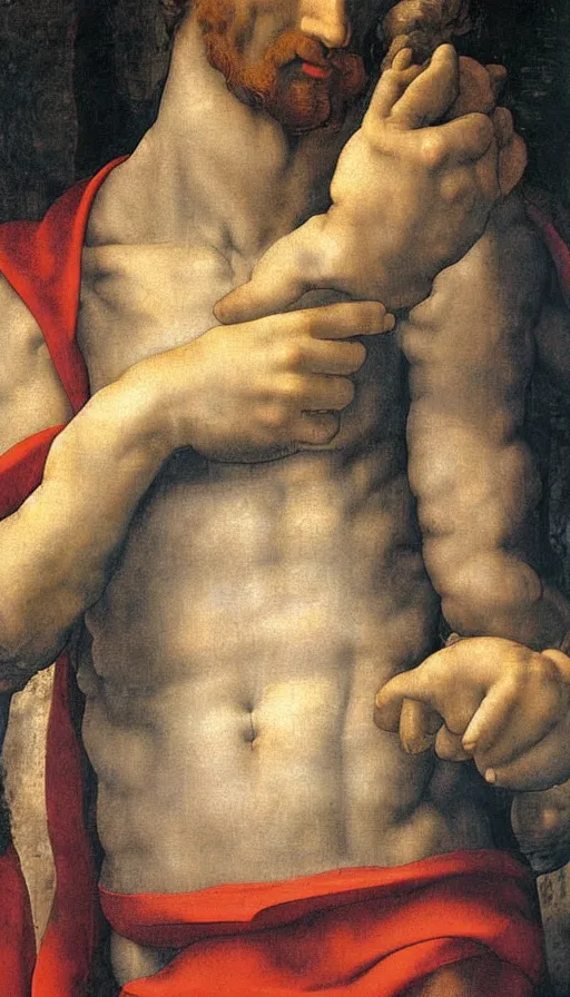 Prompt: Michelangelo\'s painting of David