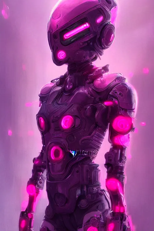 Prompt: Cybernetic Pink Vapor Armor, fantasy, magic, digital art by WLOP, highly detailed, illustration