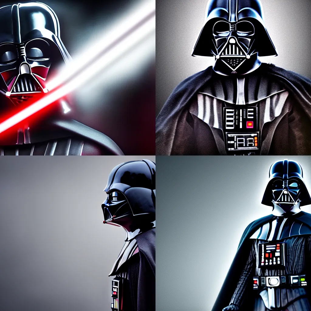 Prompt: a photo of Darth Vader, 4k photography, realistic photo