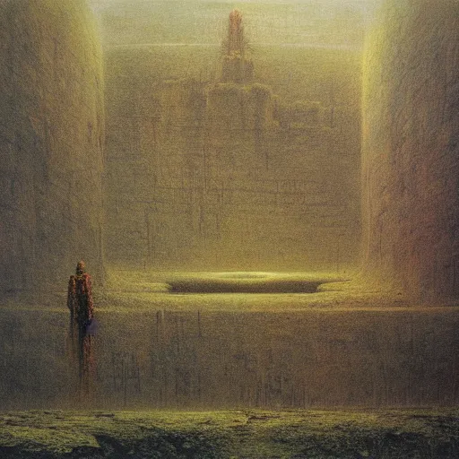 Prompt: the lost city by beksinski