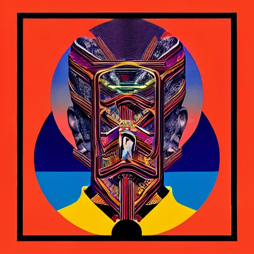 Image similar to album cover design design depicting the alter to the ai machine gods, by jonathan zawada, pi - slices, and tristan eaton, digital art