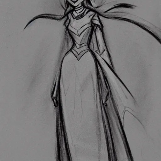 Image similar to milt kahl sketch of victoria justice as princess padme in star wars episode 3