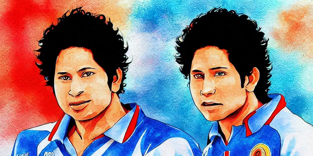 Prompt: anime style artwork of sachin tendulkar