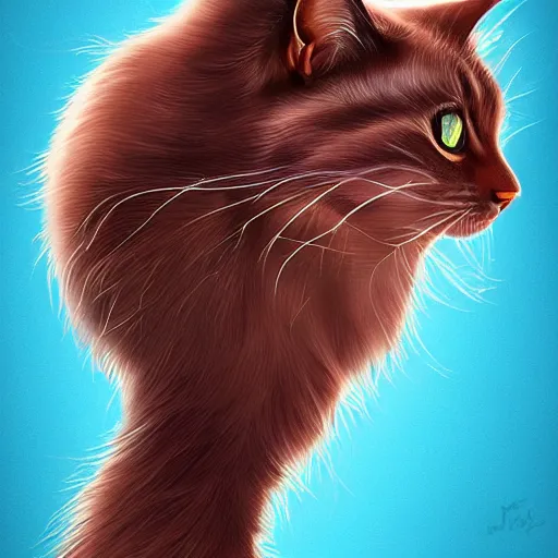 Prompt: liquid cat, highly detailed, smooth, artstation, digital illustration