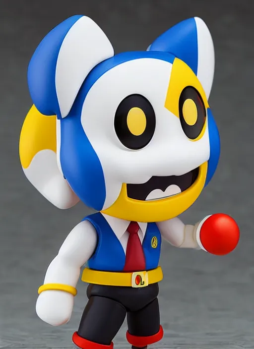 Image similar to pac - man, an anime nendoroid of pac - man figurine, realistic face, detailed product photo