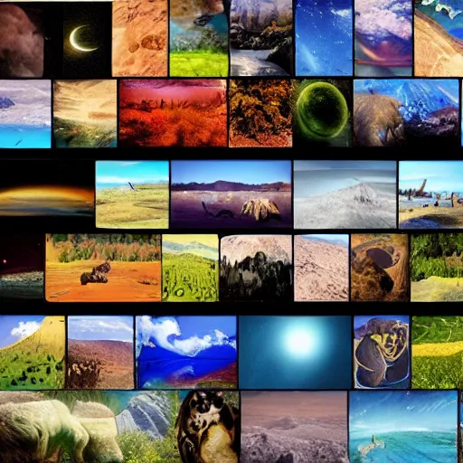 Image similar to planet earth. film strip. 9 frames.