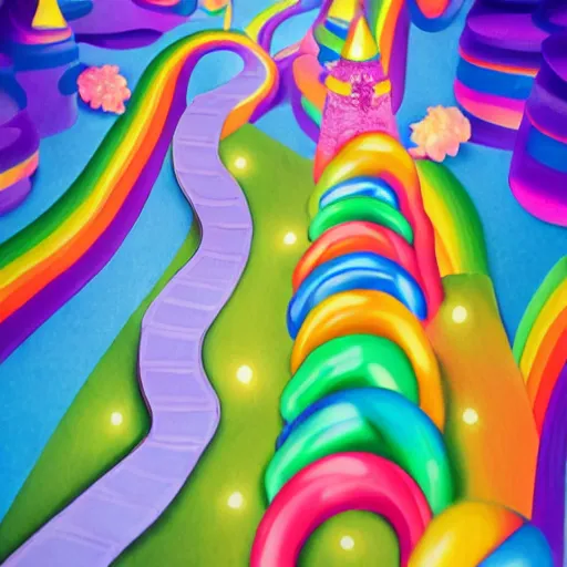 Image similar to Photo of sweet dreams, mystery, fantasy, candyland, realistic, 16k