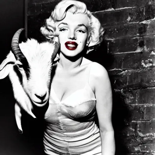 Image similar to marilyn monroe as a goat