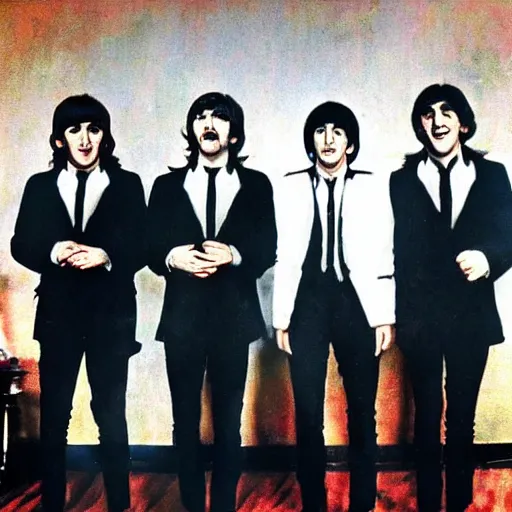 Image similar to picture of the beatles, full color