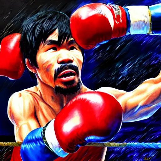 Image similar to manny pacquiao, painting by makoto shinkai, featured on pixiv, deviantart hd