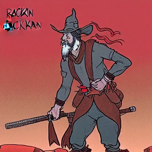 Image similar to rackham the red making a podcast, in the style of moebius