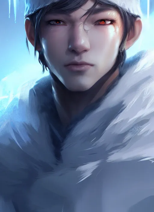 Image similar to character concept art of a ice wizard, key visual, realistic shaded perfect face, fine details, dystopian environment and background, by stanley artgerm lau, wlop, rossdraws, james jean, andrei riabovitchev, marc simonetti, and sakimichan, trending on artstation