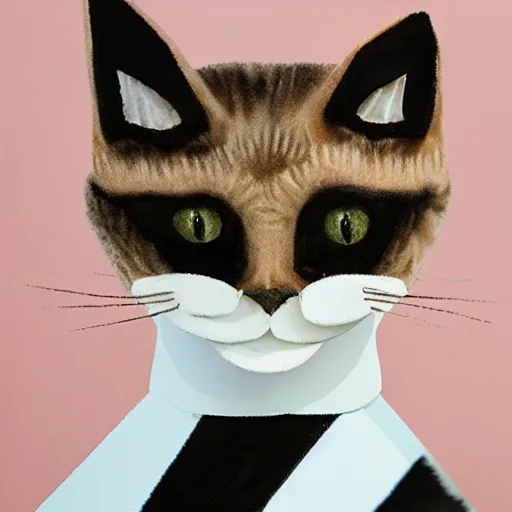 Image similar to portrait of a puppet cat