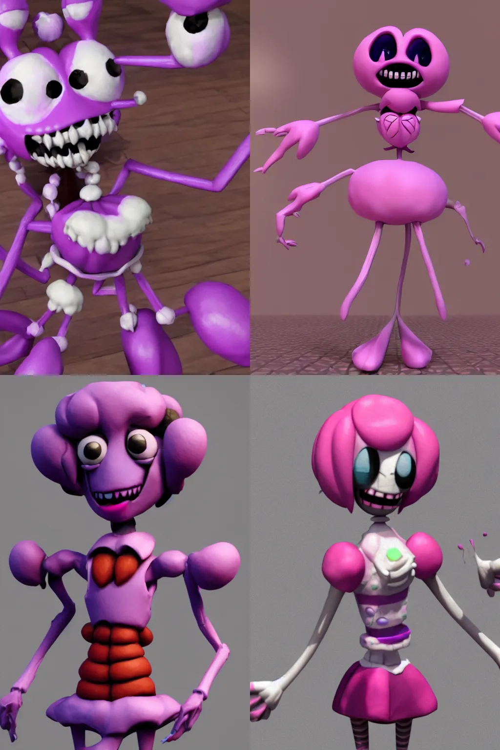 Prompt: 3d muffet from undertale, 3d render blender cycles, trending on twitter