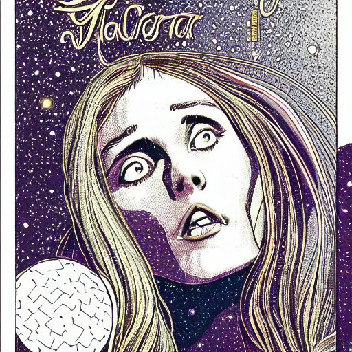 Prompt: alexandra daddario retro minimalist portrait moebius starwatcher comic by jean giraud, 8 k