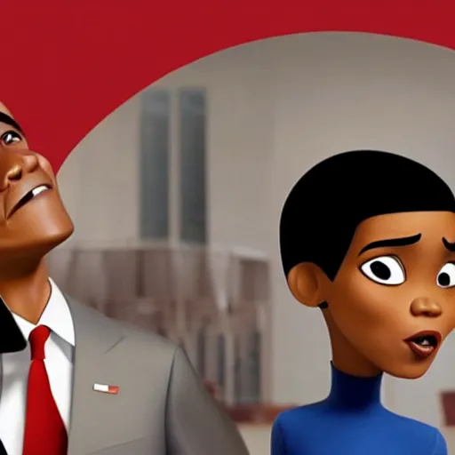 Prompt: barack obama in The Incredibles