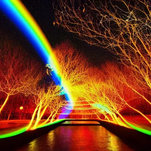 Image similar to painting with light, magnificent lights show