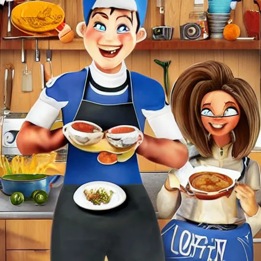 Prompt: cooking by the book LazyTown Sporticus,