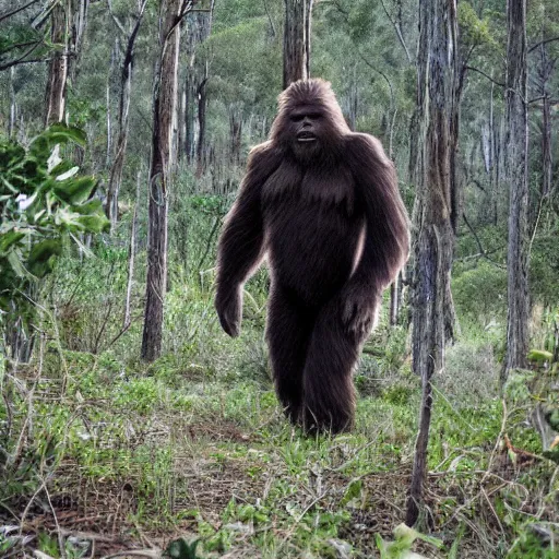 Image similar to National Geographic photo of Sasquatch in the Australian bush