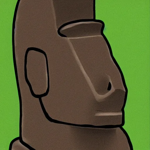 Image similar to a moai line sketch