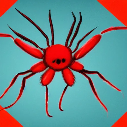 Prompt: a dancing red spider, trending on artstation, close view, 4:3 picture format