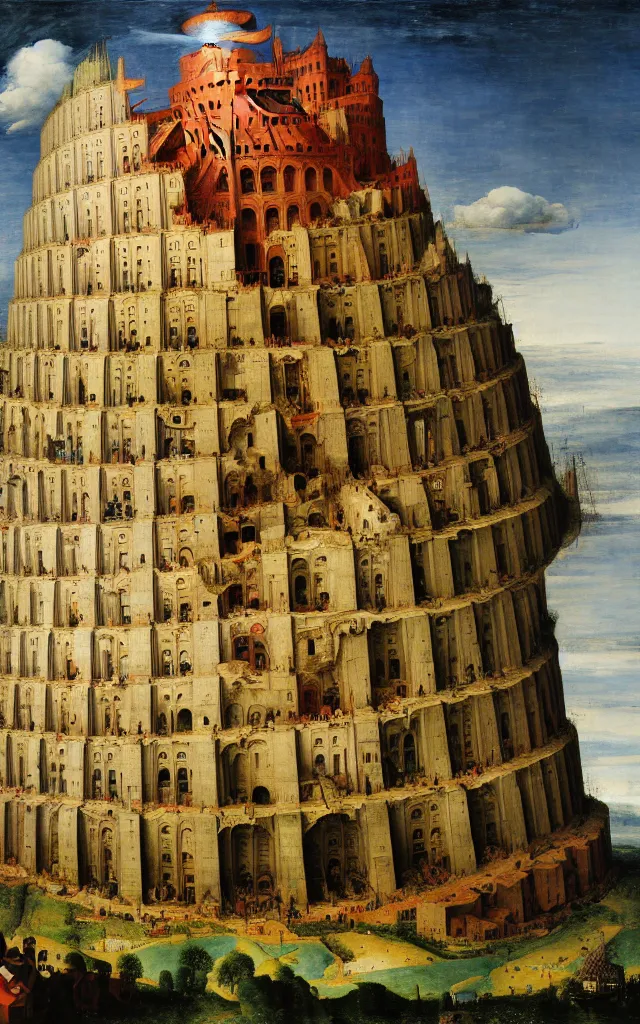 Image similar to the tower of babel by pieter breugel the elder