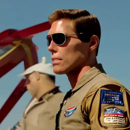 Prompt: Live Action Still of Jerma in Top Gun, real life, hyperrealistic, ultra realistic, realistic, highly detailed, epic, HD quality, 8k resolution, body and headshot, film still