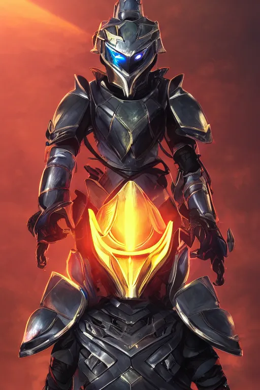 Image similar to helmet armor guardian destiny in witch queen illumination ray tracing hdr fanart arstation by sung choi robot ninja mask and eric pfeiffer and gabriel garza and casper konefal