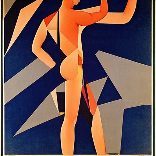 Image similar to constructivism monumental dynamic graphic super flat style figurative portrait by avant garde painter and leon bakst, illusion surreal art, highly conceptual figurative art, intricate detailed illustration drawing, controversial poster art, geometrical drawings, no blur