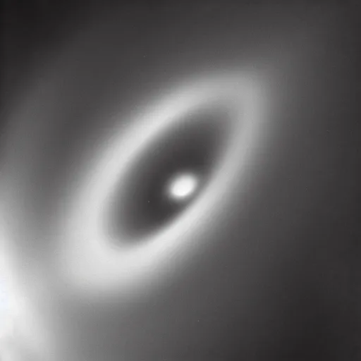 Image similar to grainy vintage airbrush of a black hole