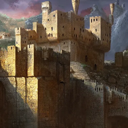 Prompt: fortress of Masyaf by Marc Simonetti, 4K ultra-hd, very detailed