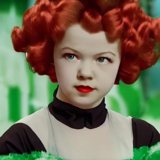 Prompt: cinematic shot of shirley temple as tatsumaki, live action, 4 k