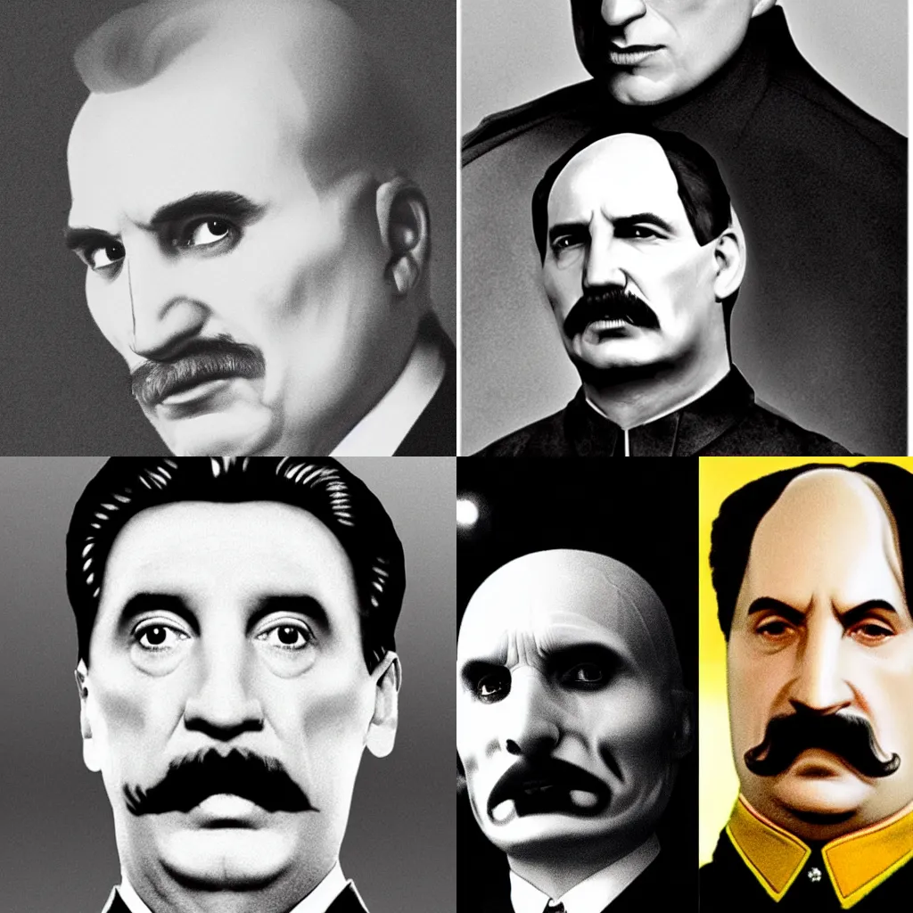 Prompt: photo of voldemort as stalin
